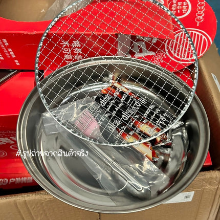 [พร้อมส่ง] เตาย่างเนื้อย่างสไตล์เกาหลี ย่างบาร์บีคิวแบบใช้แล้วทิ้งครัวปิคนิคแถมฟรีถ่านกล่องสีเทา