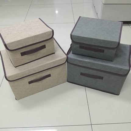 กล่องผ้าพับได้ กล่องผ้า  กล่องอเนกประสงค์  กล่องผ้าลินิน  ราคา/set 2ชิ้น