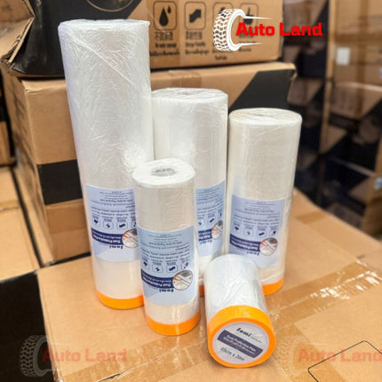 🔥พร้อมส่ง🔥พลาสติก พลาสติกปิดพ่นสี พลาสติกปิดกันฝุ่น เทปฟิล์ม เทปกาว ที่กันฝุ่น ชนิดมีเทปกาวในตัว Somi สินค้าในไทย