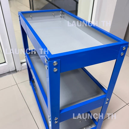 LAUNCH  Trolley 3 Layer Small Blue White Mini ชั้นวางเครื่องมือ 3 ชั้นสีฟ้า ไซส์เล็ก เหล็กหนา