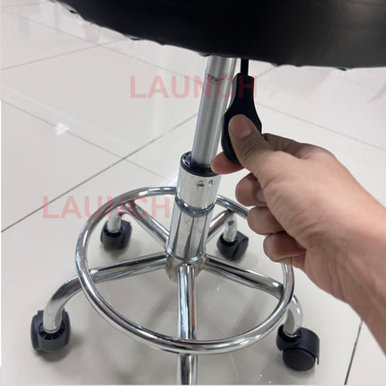 LAUNCH BAR CHAIR เก้าอี้ทรงกลมสีดำ สามารถปรับระดับ  ขึ้น-ลงได้  ล้อหมุน 360 องศา