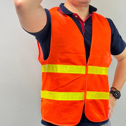 🔥พร้อมส่ง🔥เสื้อสะท้อนแสง เซฟตี้ จราจร safety vest สีเขียว/สี้ส้ม แบบเสื้อ และ แบบตาข่าย ราคา/ชิ้น สินค้าในไทย