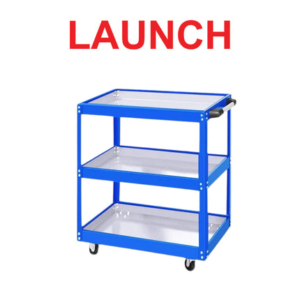 LAUNCH  Trolley 3 Layer Small Blue White Mini ชั้นวางเครื่องมือ 3 ชั้นสีฟ้า ไซส์เล็ก เหล็กหนา