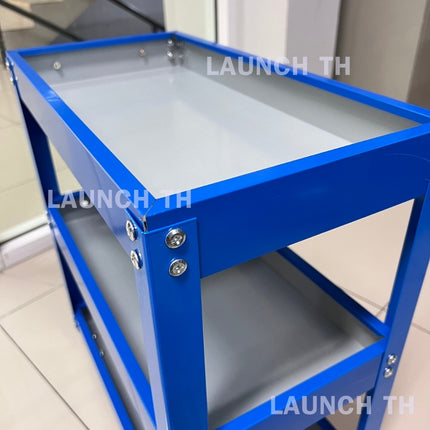 LAUNCH  Trolley 3 Layer Small Blue White Mini ชั้นวางเครื่องมือ 3 ชั้นสีฟ้า ไซส์เล็ก เหล็กหนา