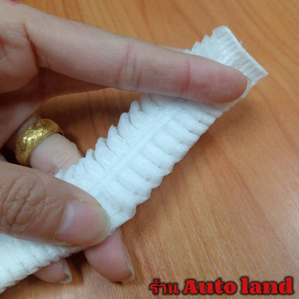 🔥พร้อมส่ง🔥หมวกผ้าคลุมผม ตัวหนอน คลุมผม สีขาว ความยืดหยุ่นที่ดี ใส่สบายศรีษะ หมวกพลาสติกคลุมผม ใช้แล้วทิ้ง 1แพ็ค/100ชิ้น