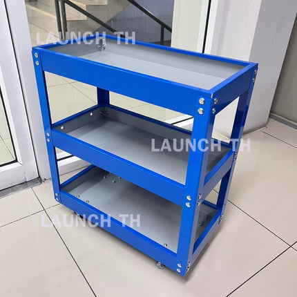 LAUNCH  Trolley 3 Layer Small Blue White Mini ชั้นวางเครื่องมือ 3 ชั้นสีฟ้า ไซส์เล็ก เหล็กหนา