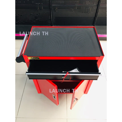 LAUNCH  JS-306 Tool Trolly ตู้เครื่องมือ 1 ลิ้นชัก ตู้สำหรับใส่เครื่องมือช่างสีแดง มีล้อเลื่อนในตัว