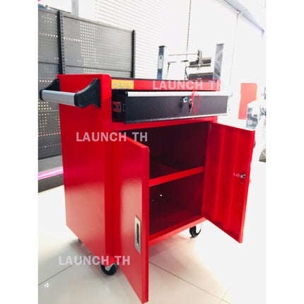 LAUNCH  JS-306 Tool Trolly ตู้เครื่องมือ 1 ลิ้นชัก ตู้สำหรับใส่เครื่องมือช่างสีแดง มีล้อเลื่อนในตัว